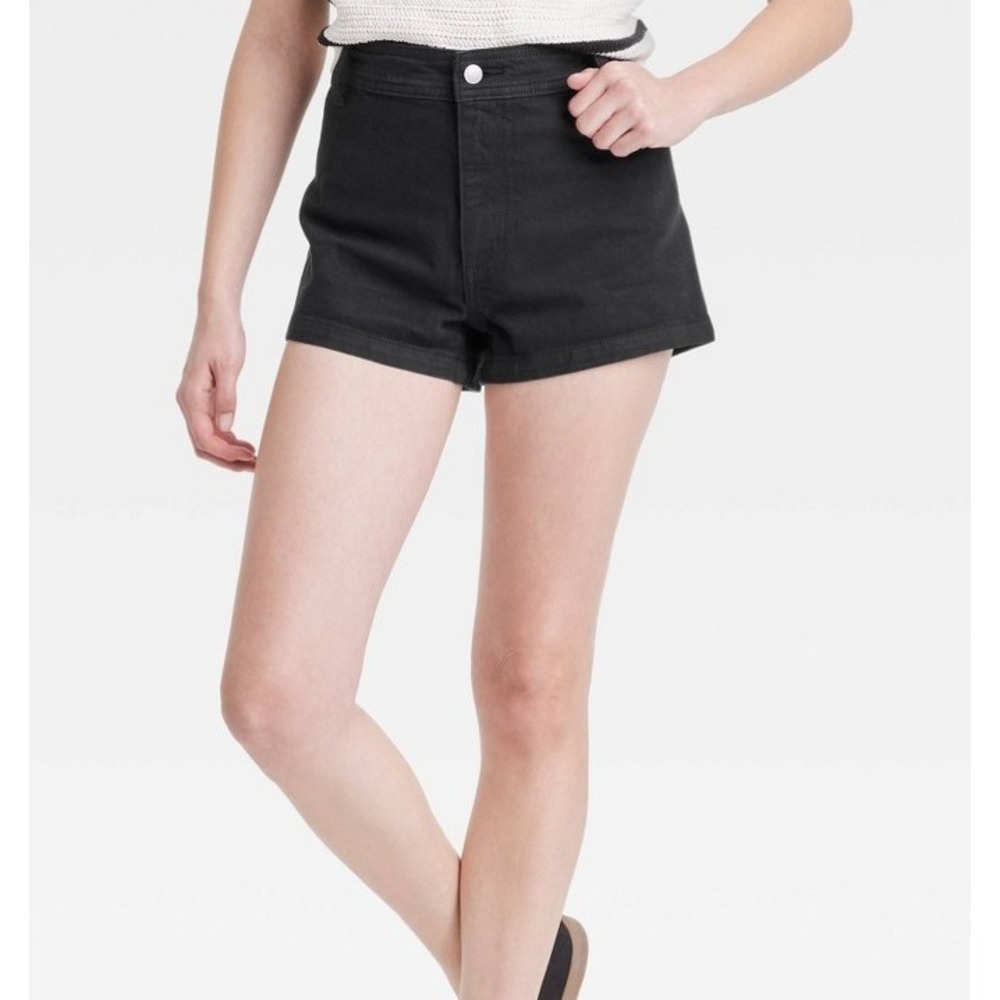 NEW Universal Thread High-Rise Sailor Jean Shorts Black Size 0